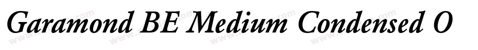 Garamond BE Medium Condensed Oldstyle Figures字体转换